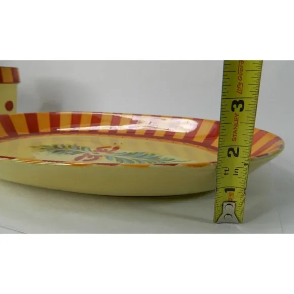 Gail Pittman Southern Living at Home Siena Oval Serving Platter Tray Holiday 14" - Picture 5 of 7